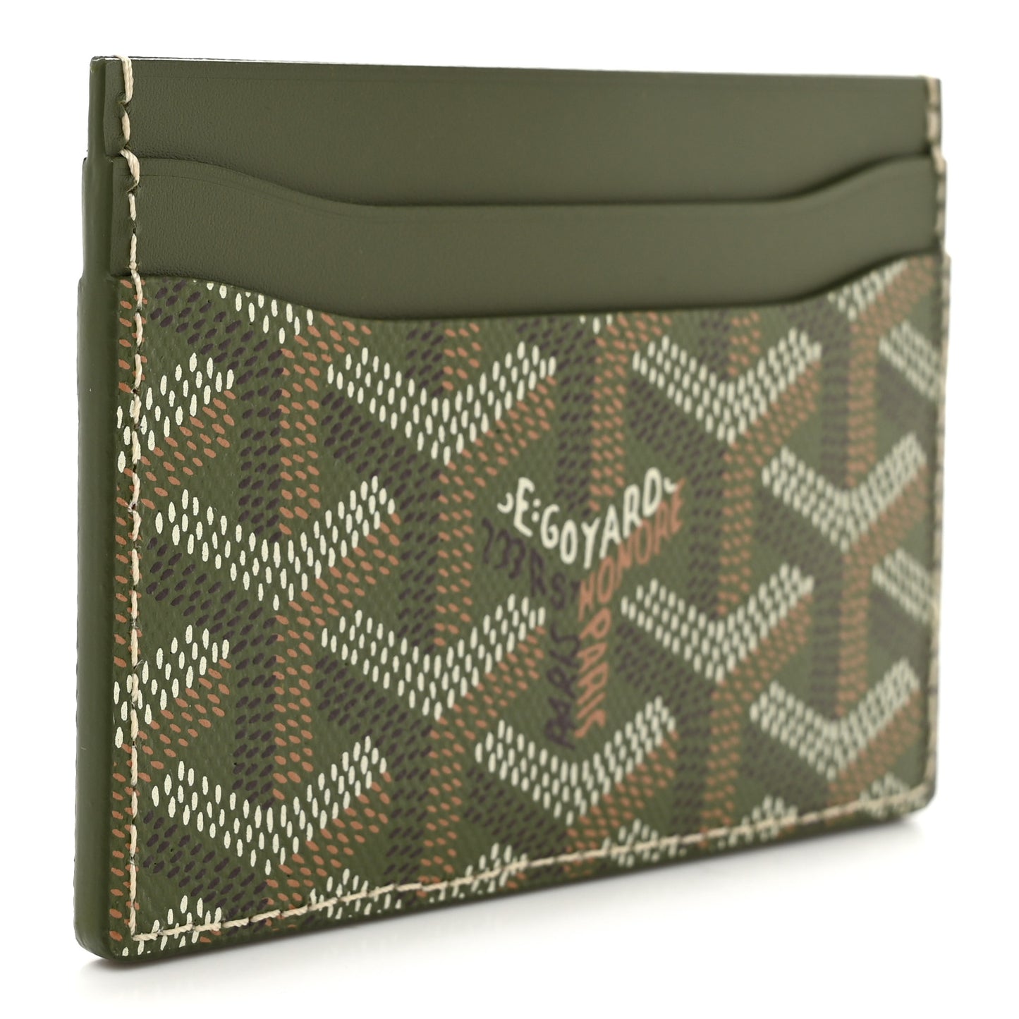 Goyardine Saint Sulpice Card Holder Khaki