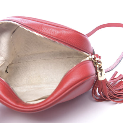 Gucci Pebbled Calfskin Small Soho Disco Bag Tabasco Red 5 of 14
