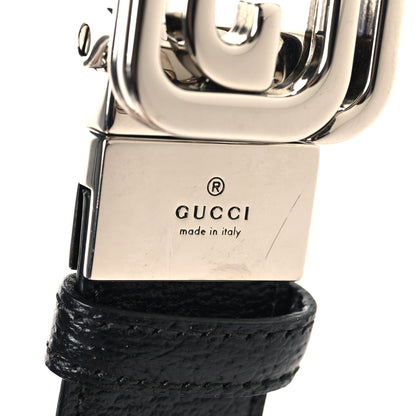 Gucci Textured Dollar Calfskin Squared Interlocking G 30mm Reversible Belt 85 34 Black 6 of 6
