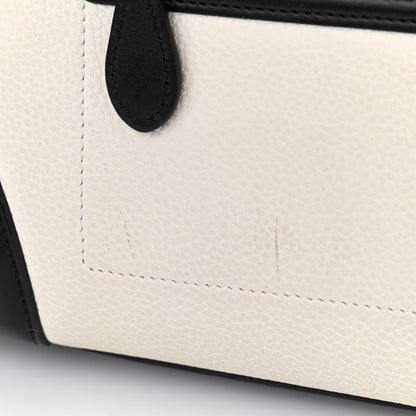 Celine Nubuck Drummed Calfskin Mini Bi-Color Luggage Black White 12 of 12