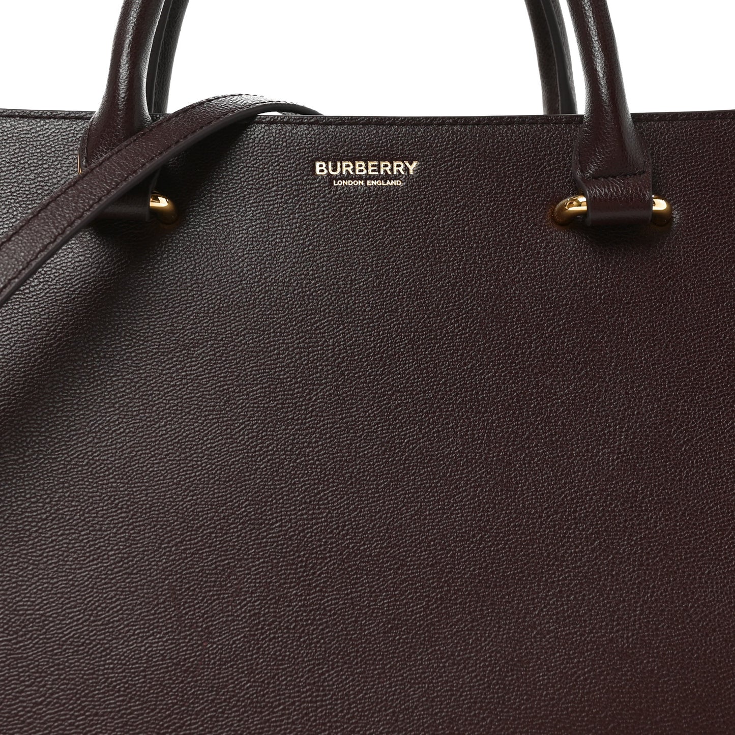 Calfskin Mega Check Small Banwell Tote  Mahogany Red