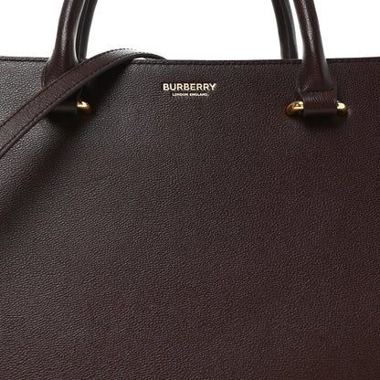Burberry Calfskin Mega Check Small Banwell Tote  Mahogany Red 7 of 10