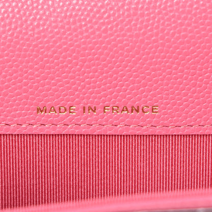 Chanel Caviar Quilted Flap Card Holder Pink 7 of 11