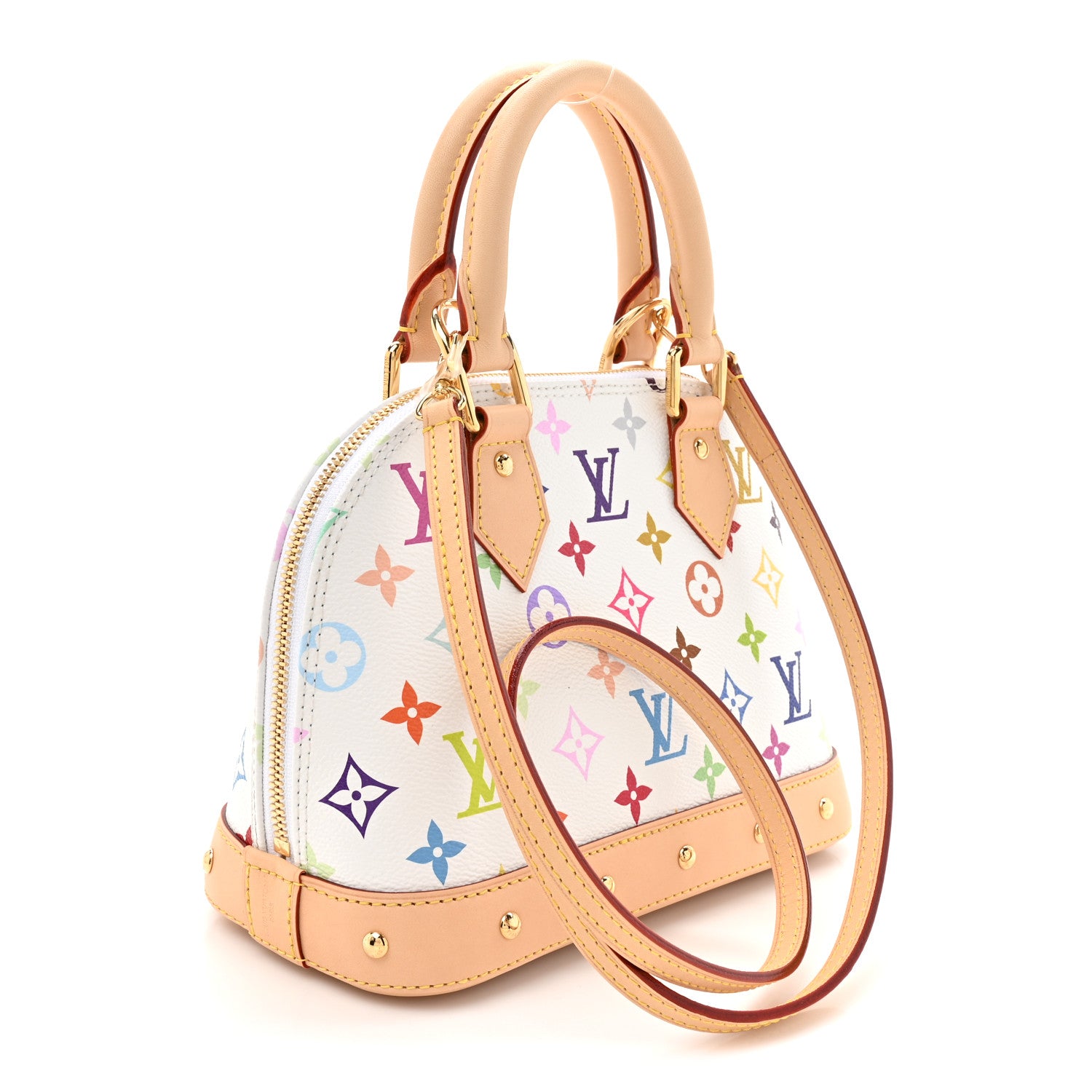 Louis Vuitton LV x TM Monogram Multicolor Alma BB White 2 of 8