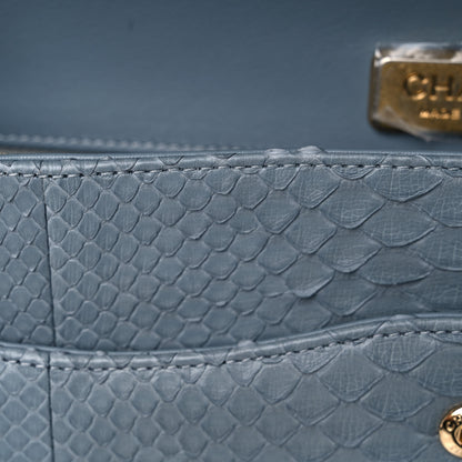 Chanel Python Jumbo Double Flap Light Blue 13 of 16
