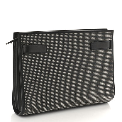 Saint Laurent Calfskin Stud Sac De Jour Clutch Black 3 of 9