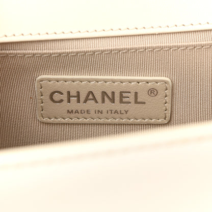 Chanel Lambskin Perforated Medium Boy Flap White 6 of 12