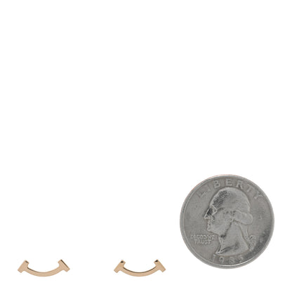 Tiffany 18K Yellow Gold T Smile Stud Earrings 2 of 5