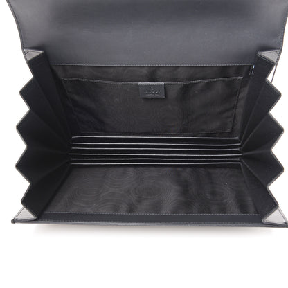 Gucci X SEGA Calfskin GUCCY Stars Portfolio Bag Black Gold 4 of 10