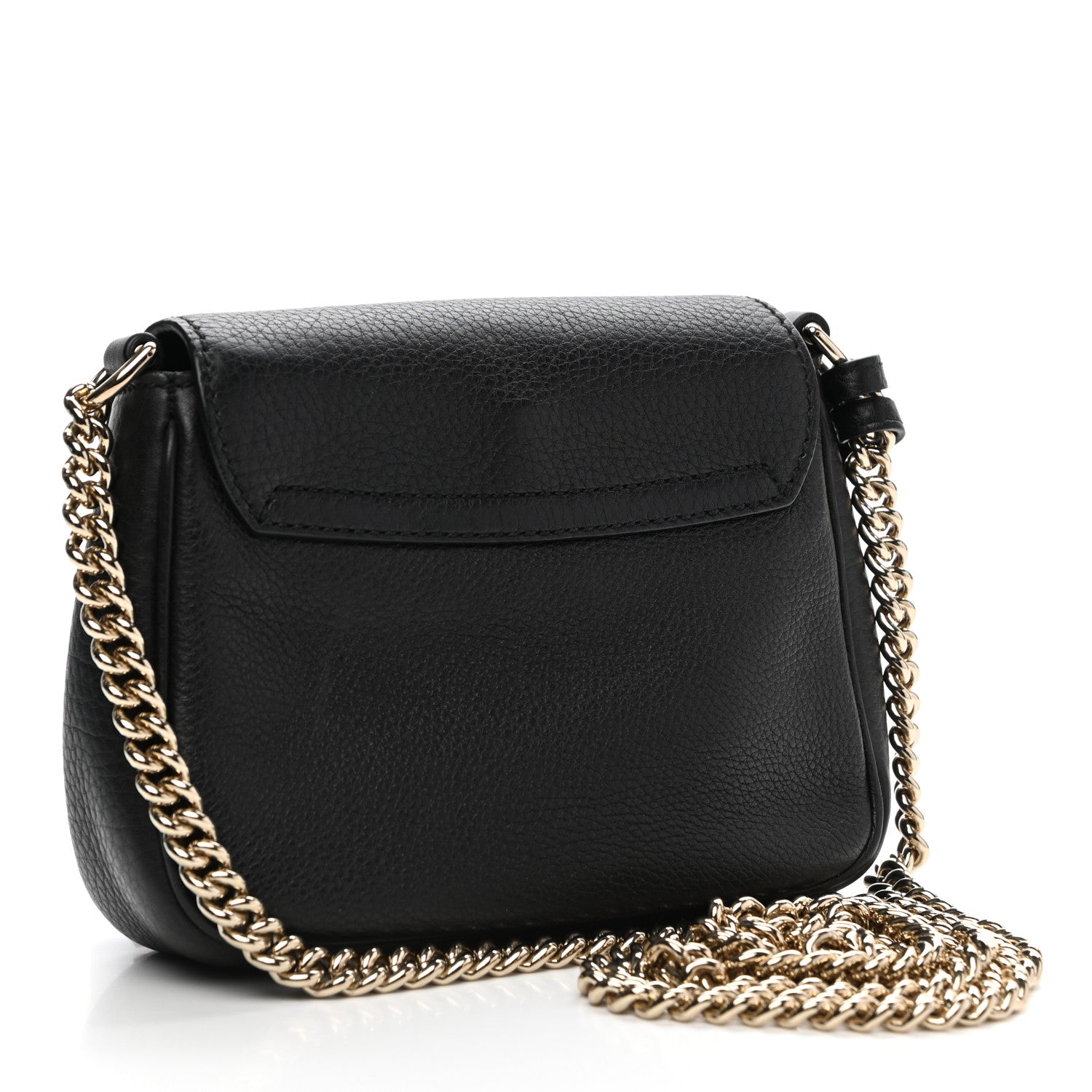Gucci Pebbled Calfskin Small Soho Flap Crossbody Black 3 of 10