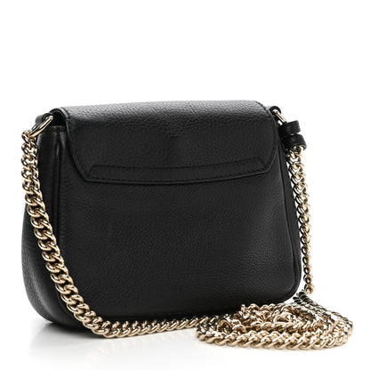 Gucci Pebbled Calfskin Small Soho Flap Crossbody Black 3 of 10