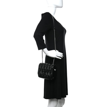 Versace Patent Nappa Quilted Virtus Shoulder Bag Black 2 of 10