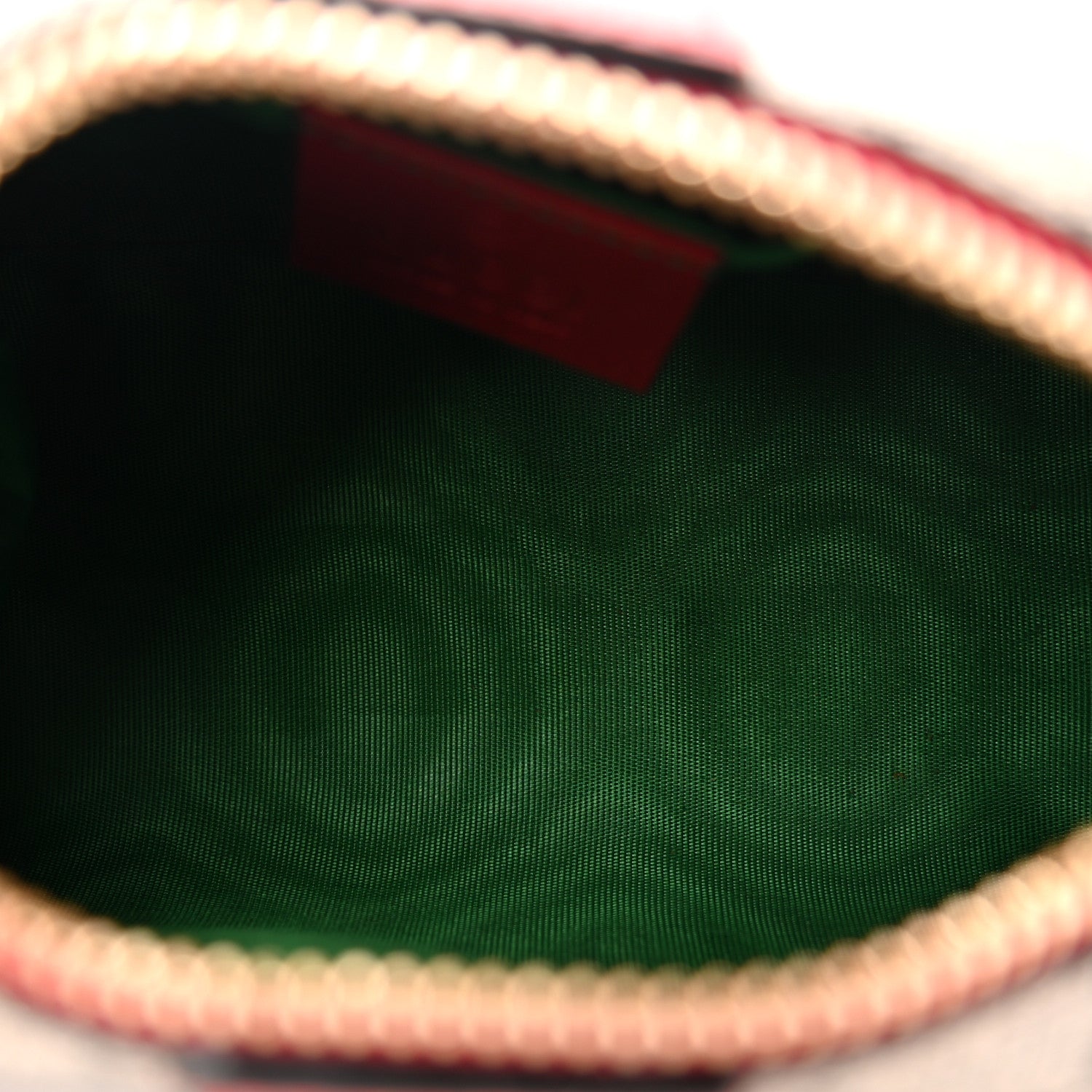 Gucci Soft GG Supreme Monogram Calfskin Small Ophidia Cosmetic Case Beige Ebony Hibiscus Red 5 of 7