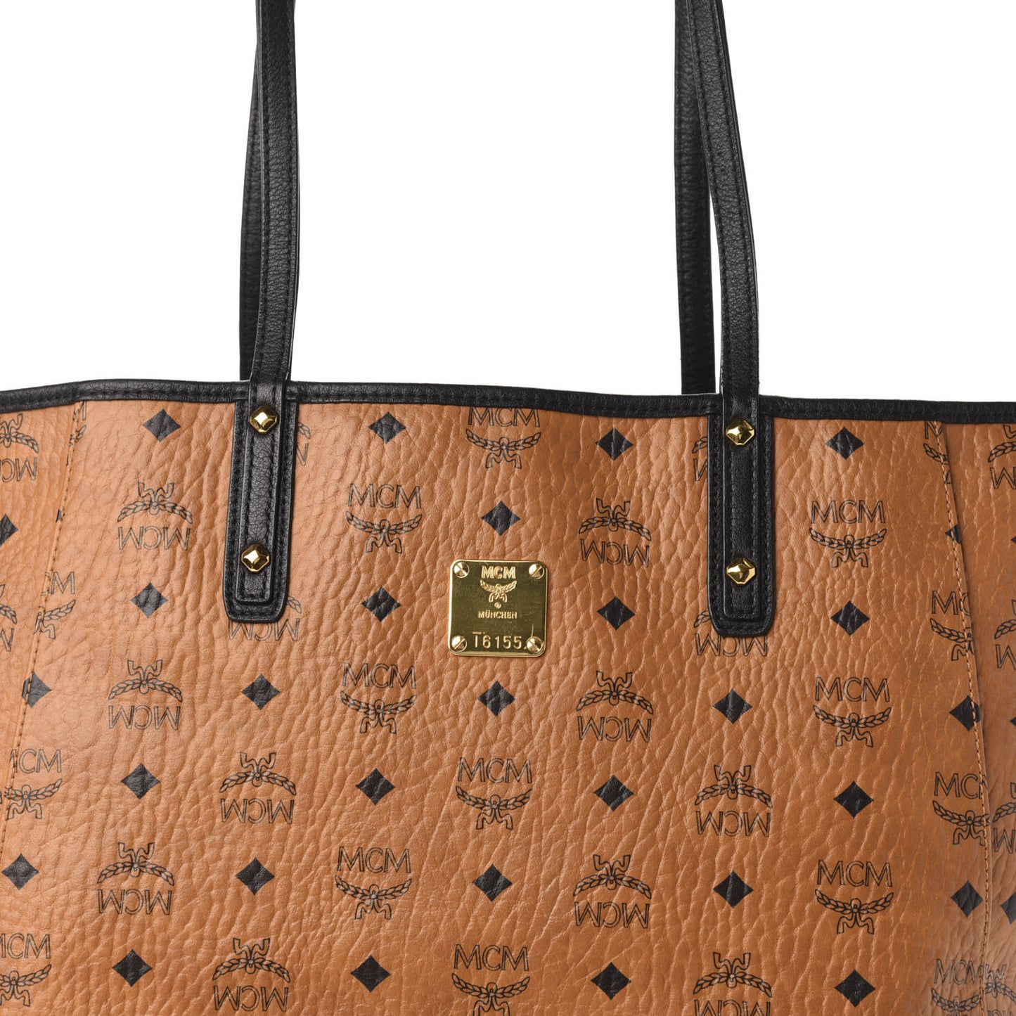 Visetos Medium Project Reversible Shopper Tote Cognac
