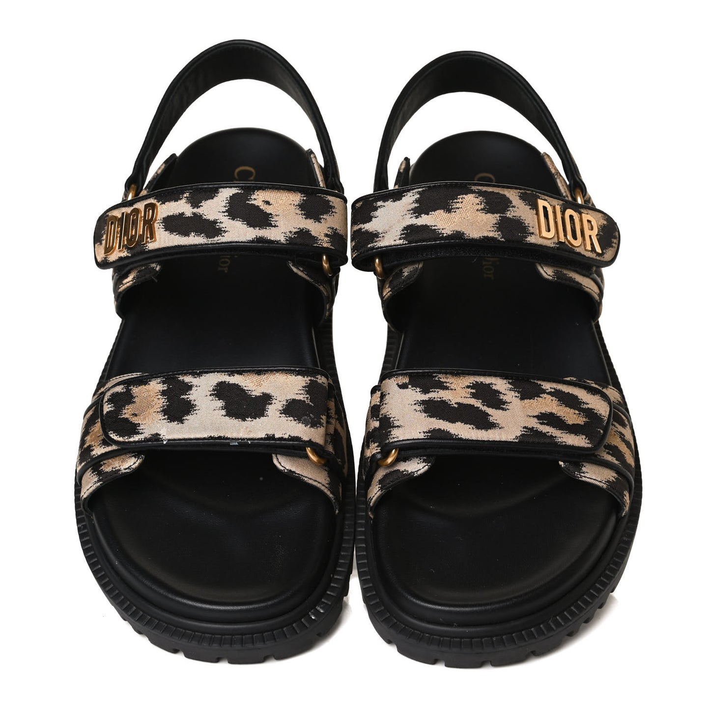 Technical Fabric Mizza Print DiorAct Sandals 38.5 Beige Multicolor