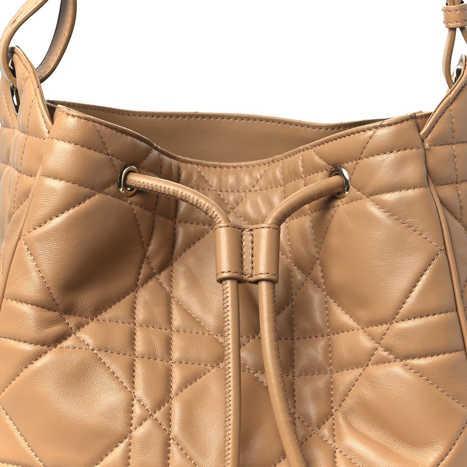 Christian Dior Calfskin Macrocannage Medium D-Motion Bag Light Gold 8 of 11