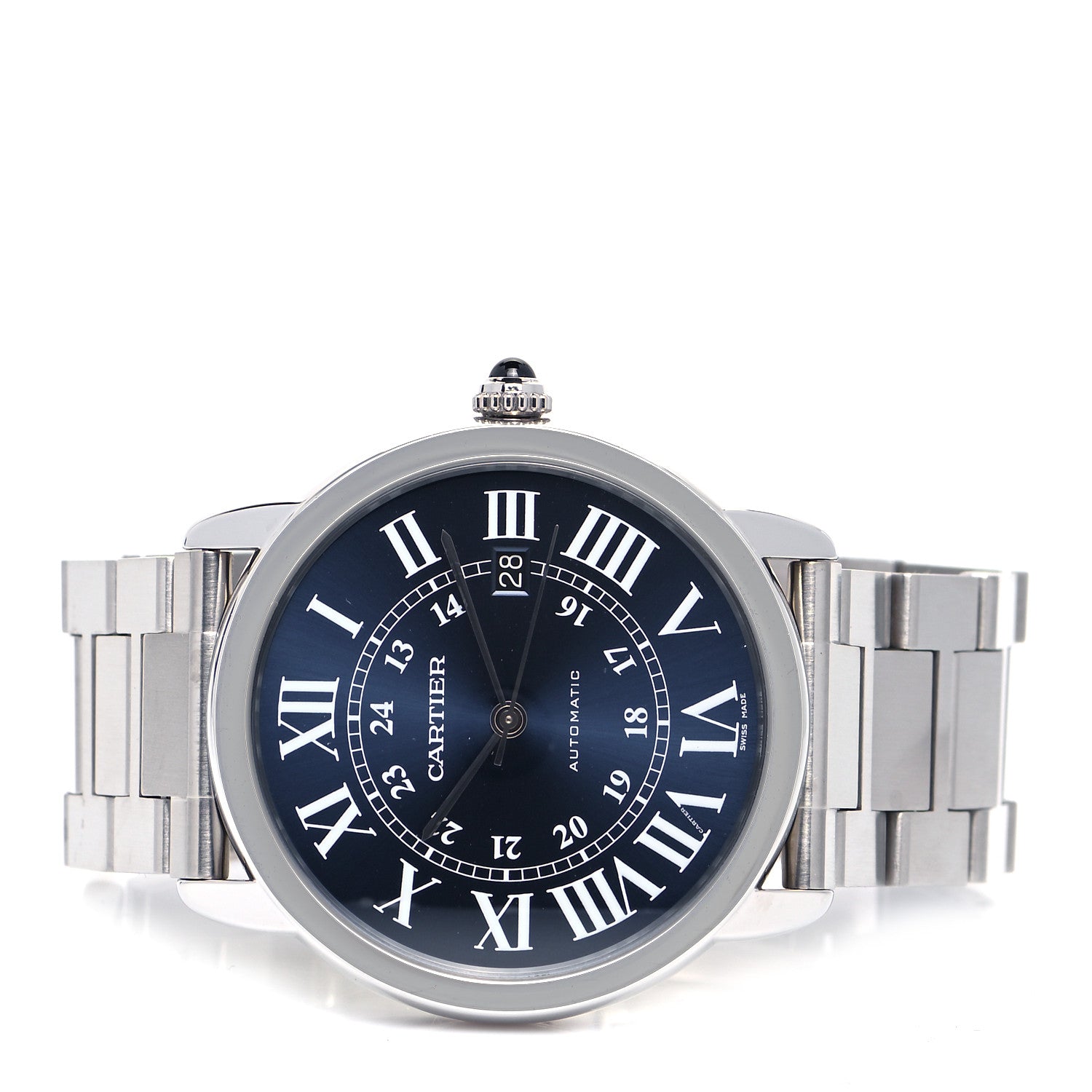 Cartier Stainless Steel 42mm Ronde Solo Automatic Watch Blue 2 of 4