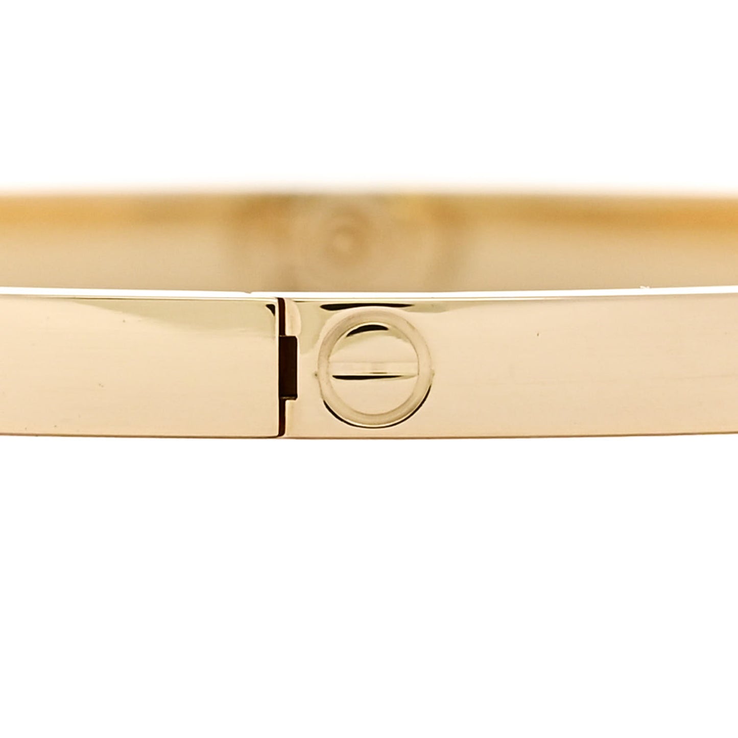 18K Yellow Gold 6 Diamond Small LOVE Bracelet 17
