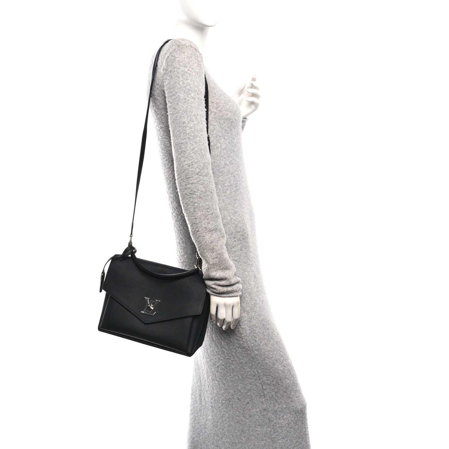 Louis Vuitton Soft Calfskin My Lockme Top Handle Black 2 of 10