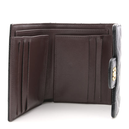Chanel Caviar Quilted Tri-Fold Flap Wallet Black 5 of 9