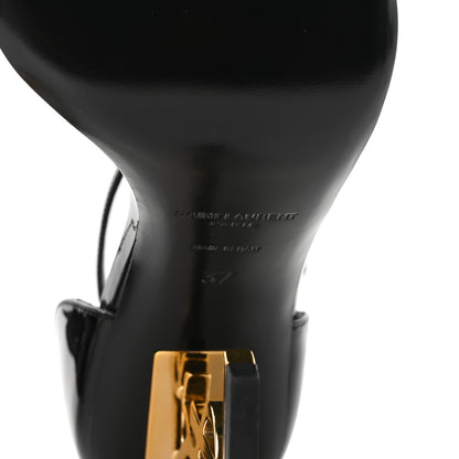 Saint Laurent Patent Calfskin Opyum 110 Sandals Black Gold 37 Black Gold 14 of 20