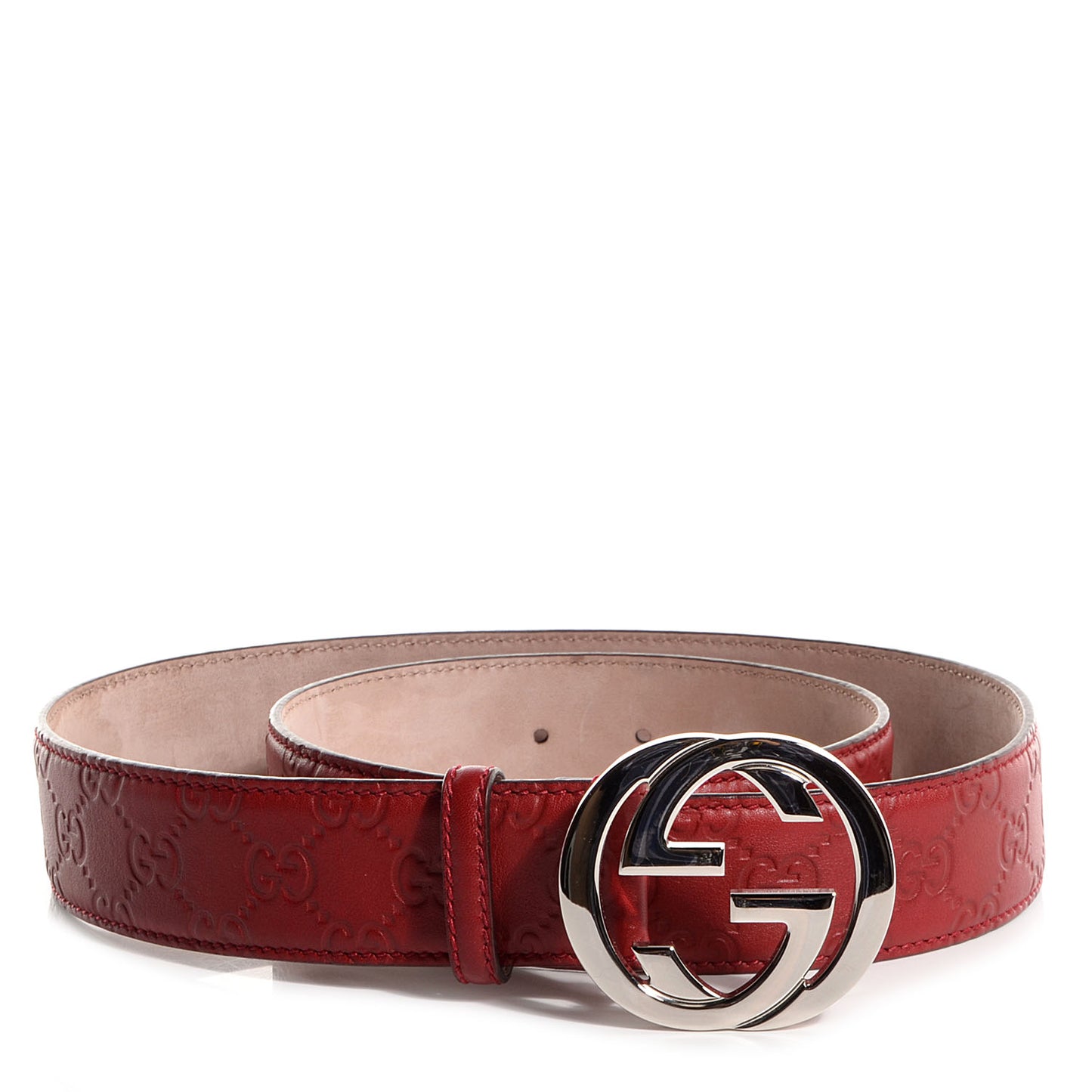 Guccissima GG Belt 95 38 Red