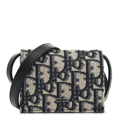 Christian Dior Oblique Nano Strap Pouch Blue 1 of 6