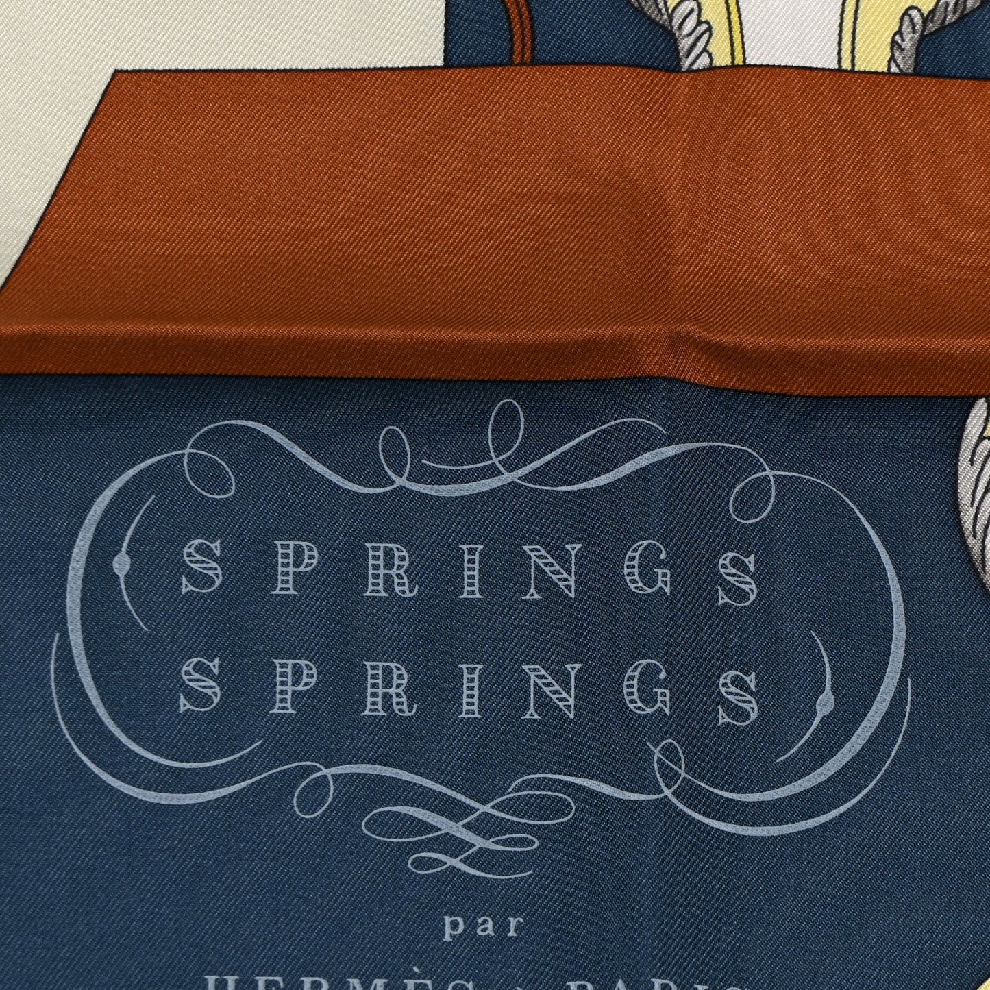Silk Springs Springs Scarf 90 Creme Gris Fonce