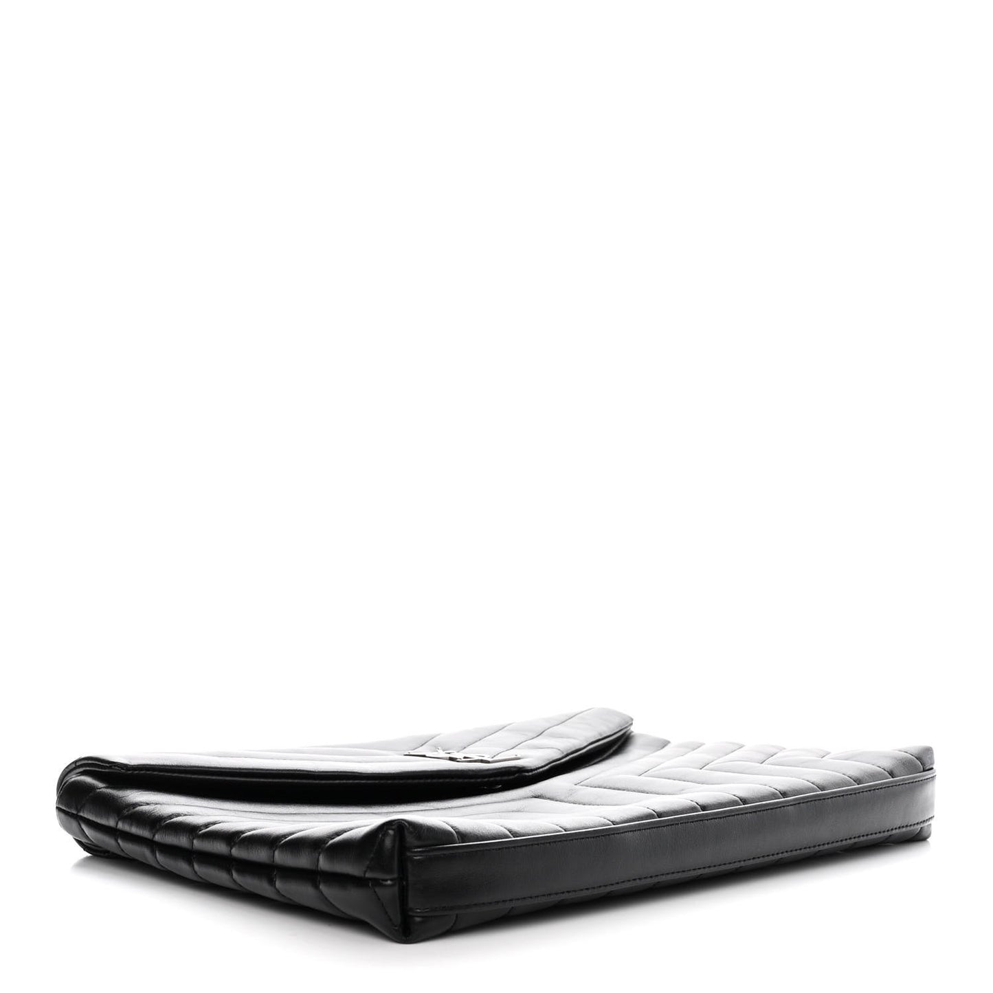 Calfskin Y Quilted Monogram Loulou Document Holder Black