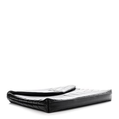 Saint Laurent Calfskin Y Quilted Monogram Loulou Document Holder Black 4 of 10