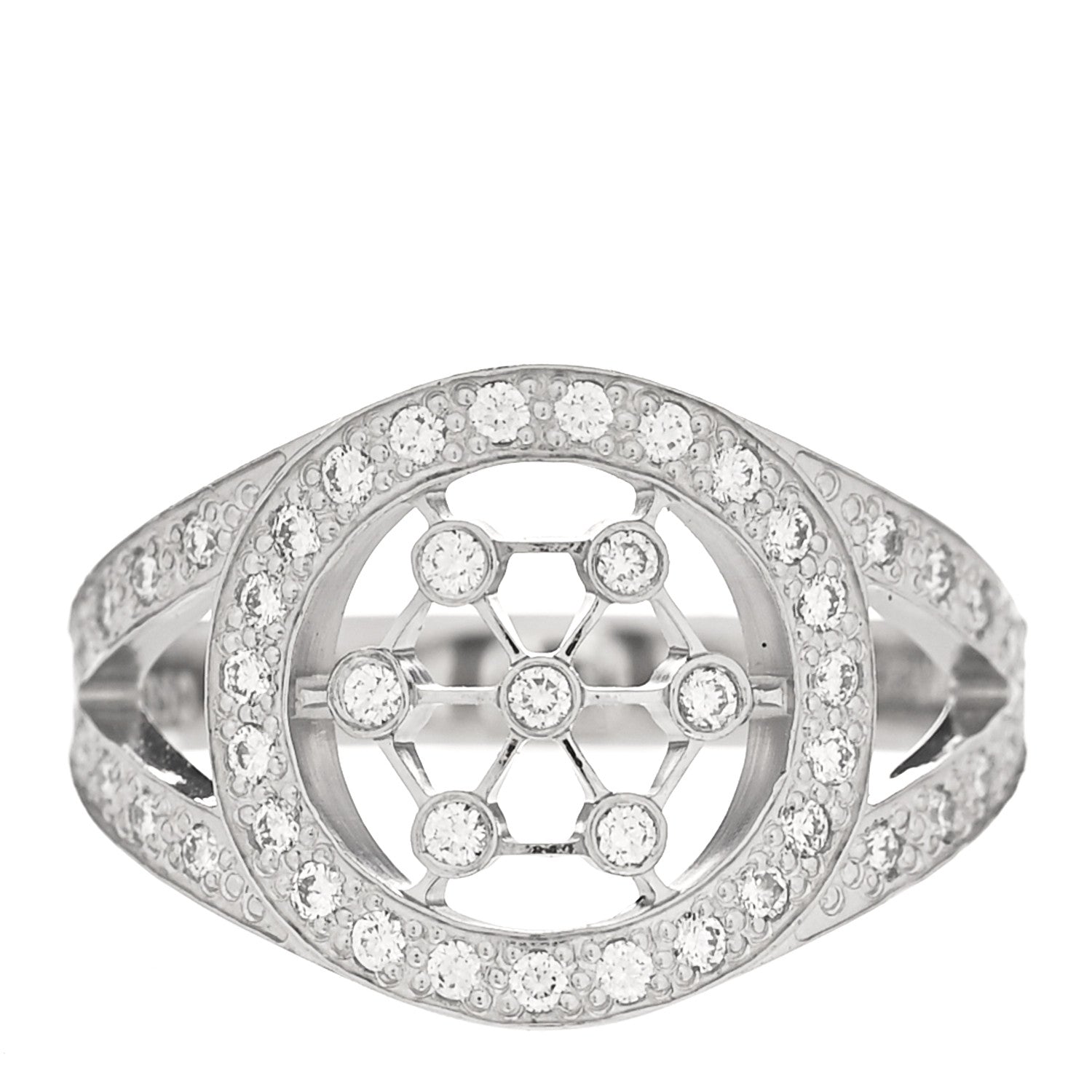 Tiffany Platinum Diamond Voile Ring 49 4.75 1 of 5