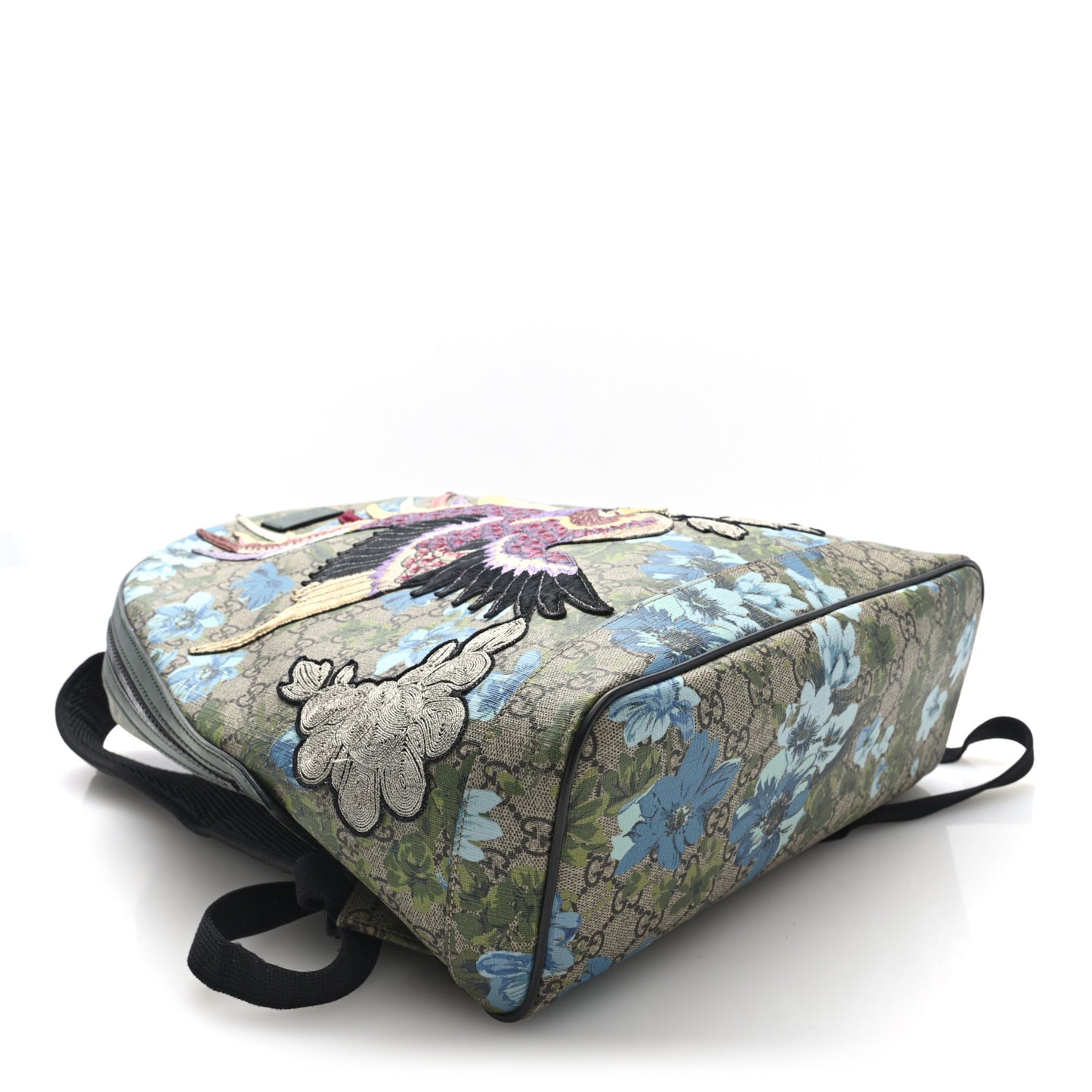 GG Supreme Monogram Blooms Bird Embroidered Dome Backpack