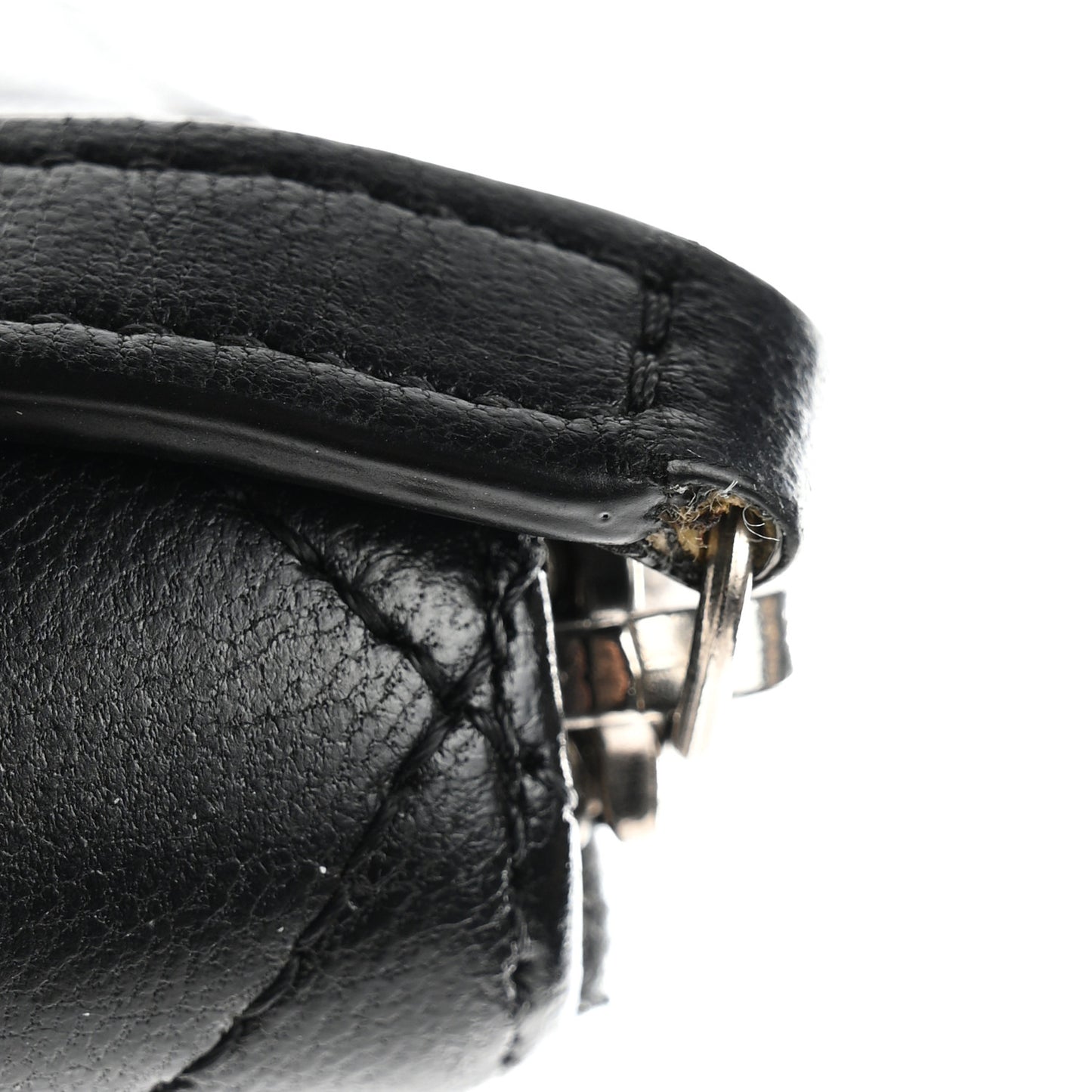 Lambskin Quilted Large Gusset Zip Around Wallet Black