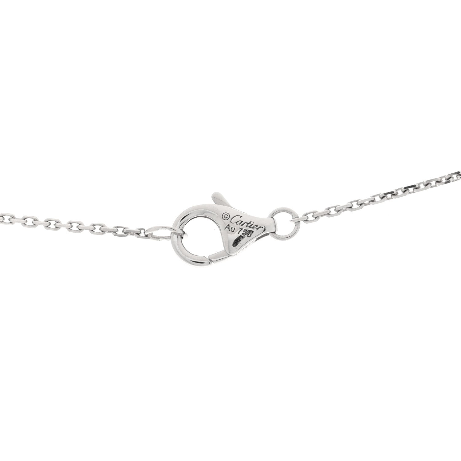 Cartier 18K White Gold Diamond XS Amulette de Cartier Pendant Necklace 4 of 5