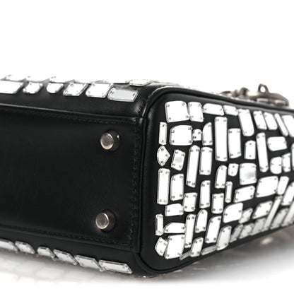 Christian Dior Smooth Calfskin Embroidered Mini Mosaic of Mirrors Lady Dior Black 10 of 12