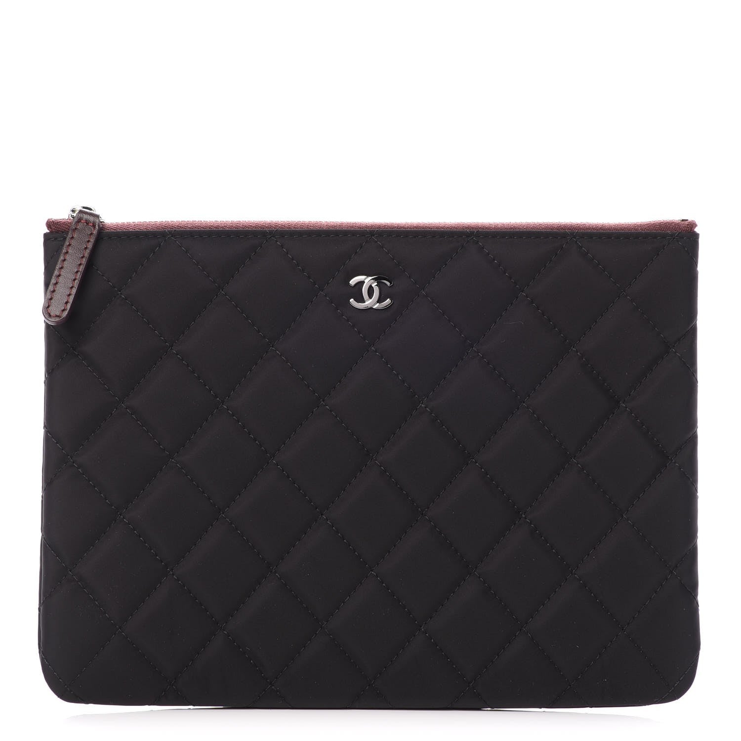 Chanel Nylon Quilted Medium Cosmetic Case Black 1 of 7
