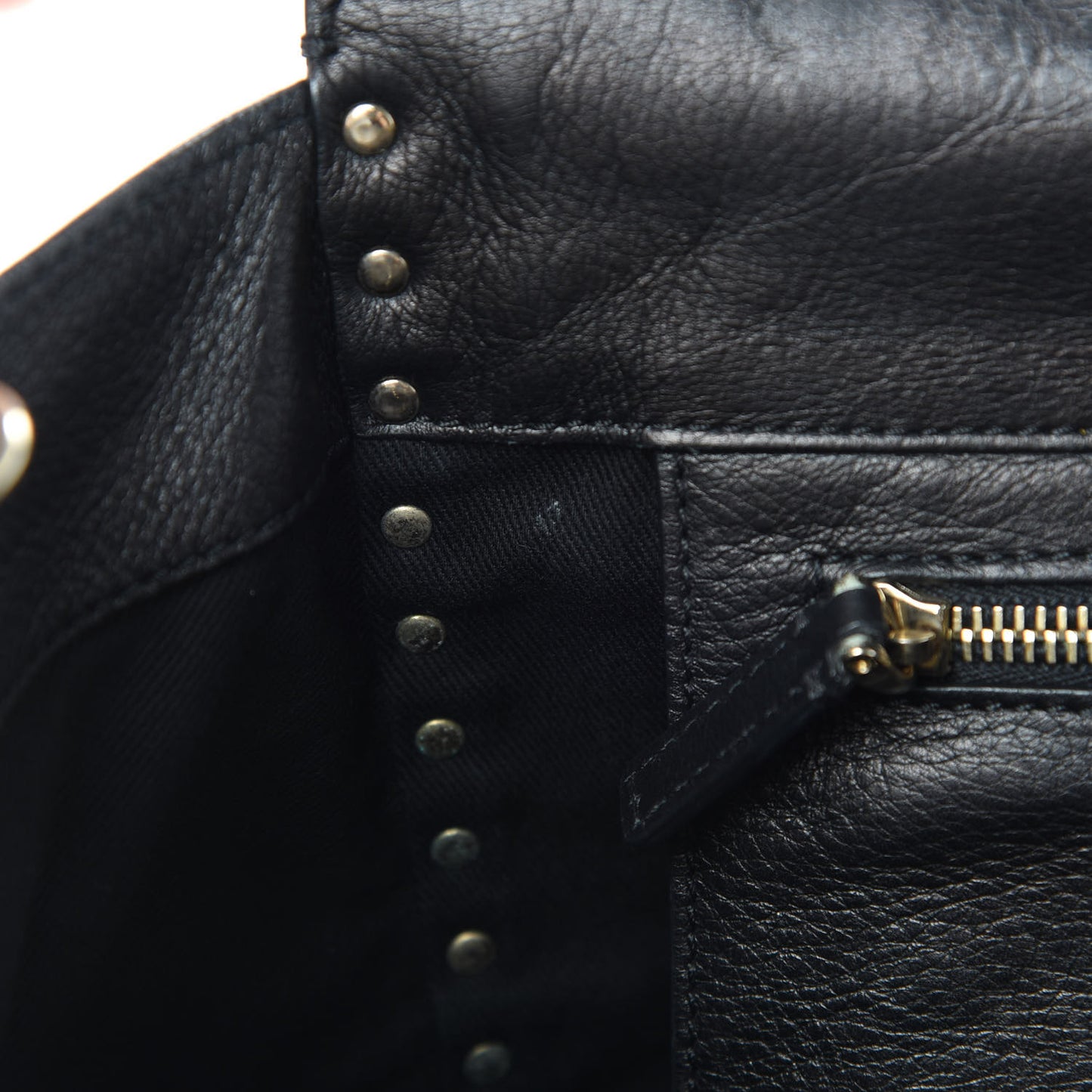 Vitello Small Rockstud Tote Black