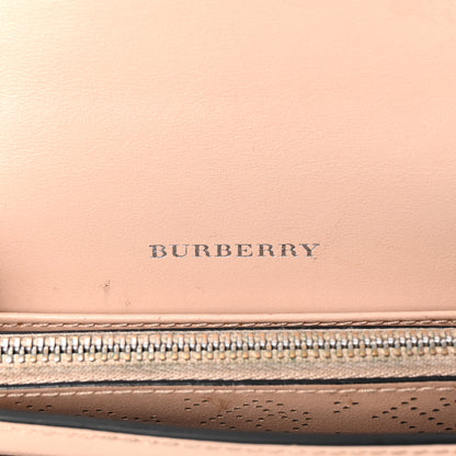 Burberry Calfskin Perforated Halton Wallet Pale Fawn Pink 6 of 7