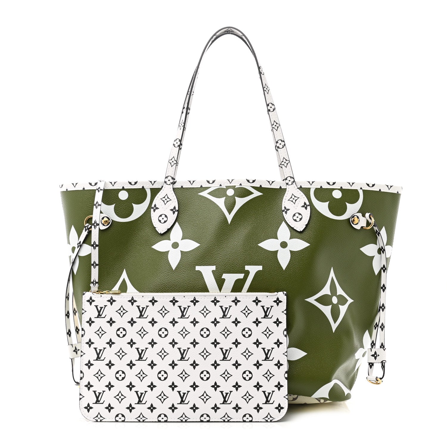 Louis Vuitton Monogram Giant Neverfull MM Kaki 1 of 12