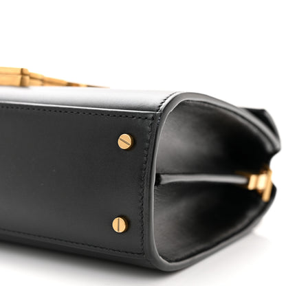 Saint Laurent SAINT LAURENT Calfskin Mini Classic Monogram Cassandra Top Handle Black 10 of 11