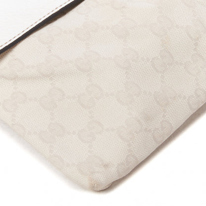 Gucci GG Monogram Web Double Pocket Belt Bag White 5 of 8