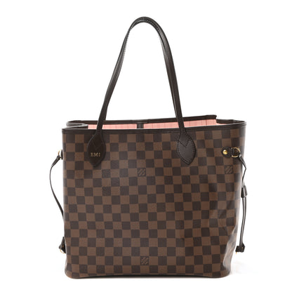 Louis Vuitton Damier Ebene Neo Neverfull MM Rose Ballerine 1 of 12