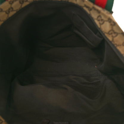 Gucci GG Monogram Medium Web Handle Bucket Dark Brown 5 of 13