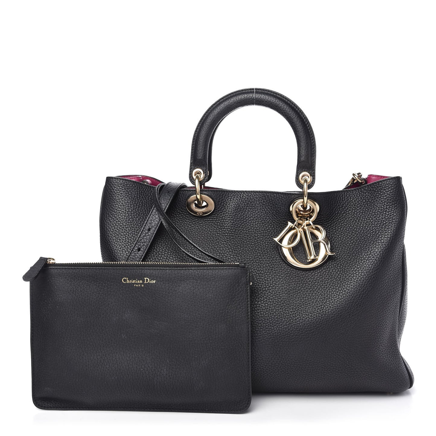 Bullcalf Medium Diorissimo Tote Black Rose Indien