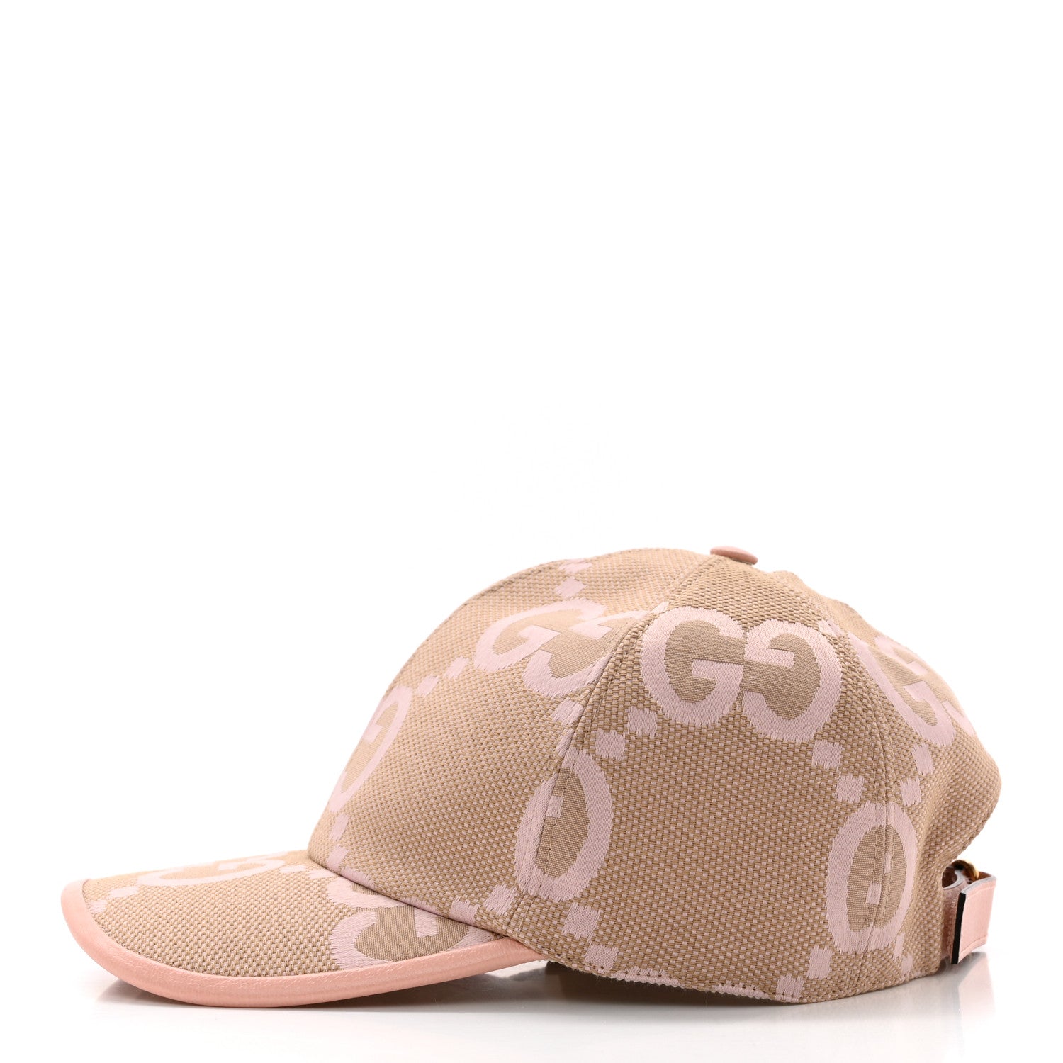 Gucci Monogram Jumbo GG Mosteri Baseball Hat L 58 Beige Light Pink 4 of 11