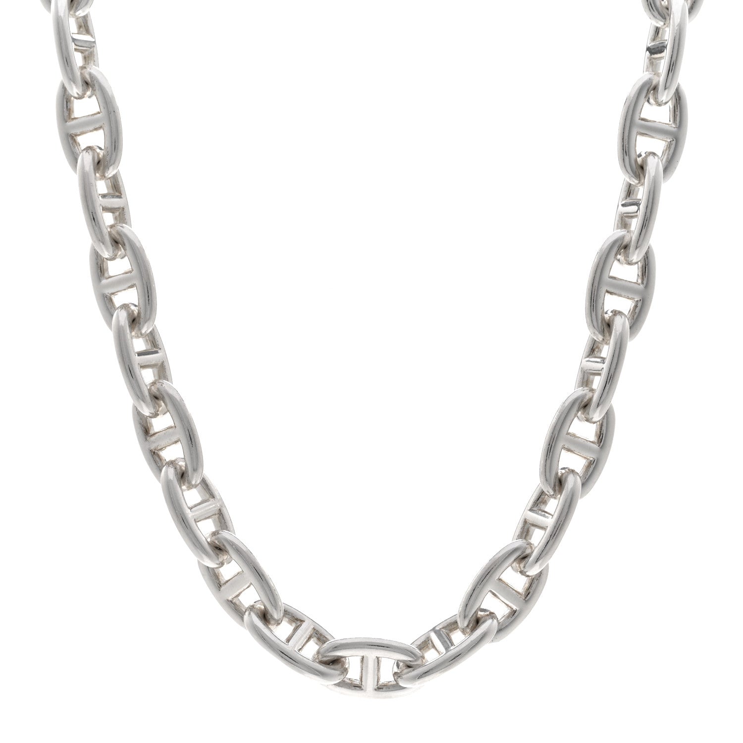 Hermes Sterling Silver MM Chaine D'Ancre Necklace 1 of 5