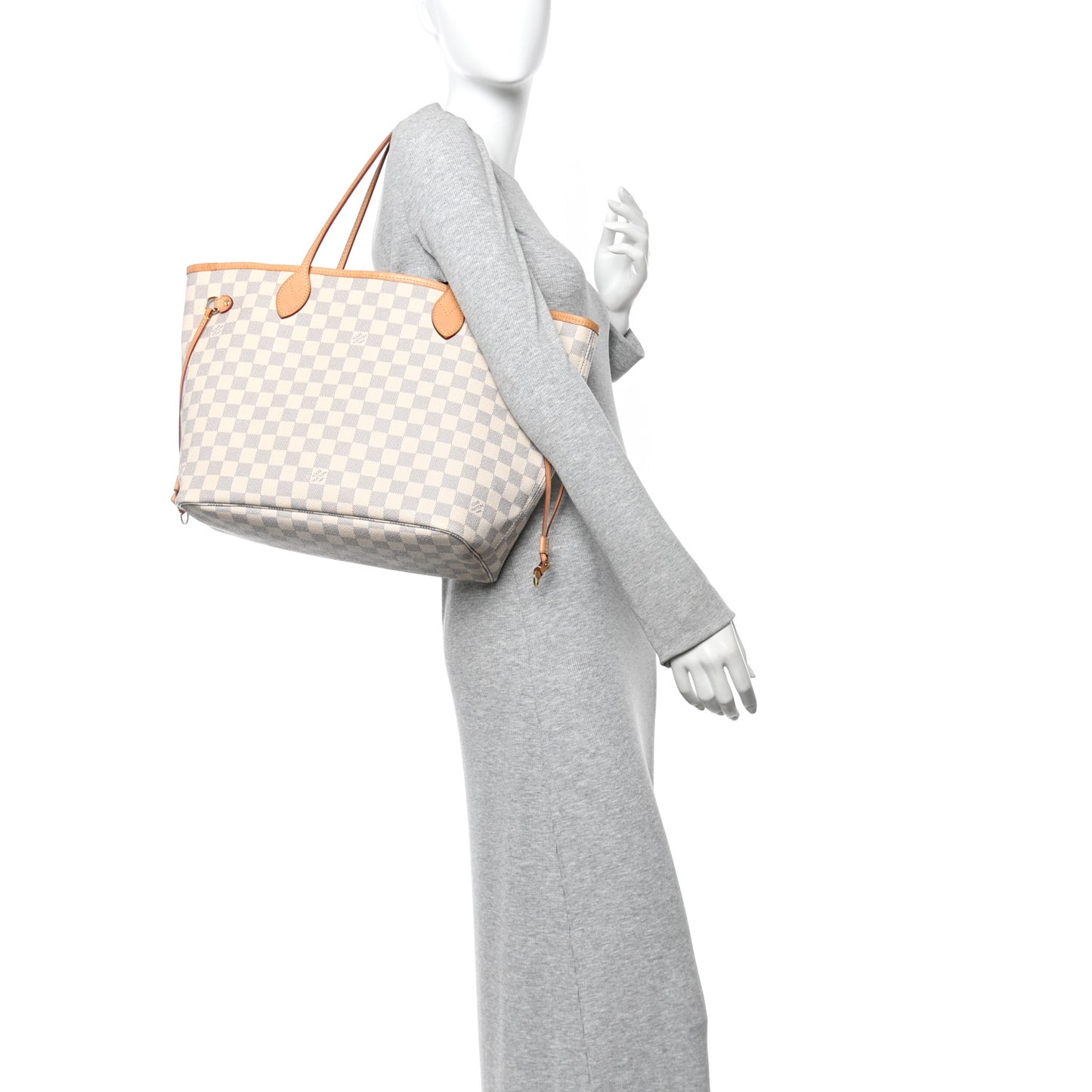 Damier Azur Neo Neverfull MM Rose Ballerine