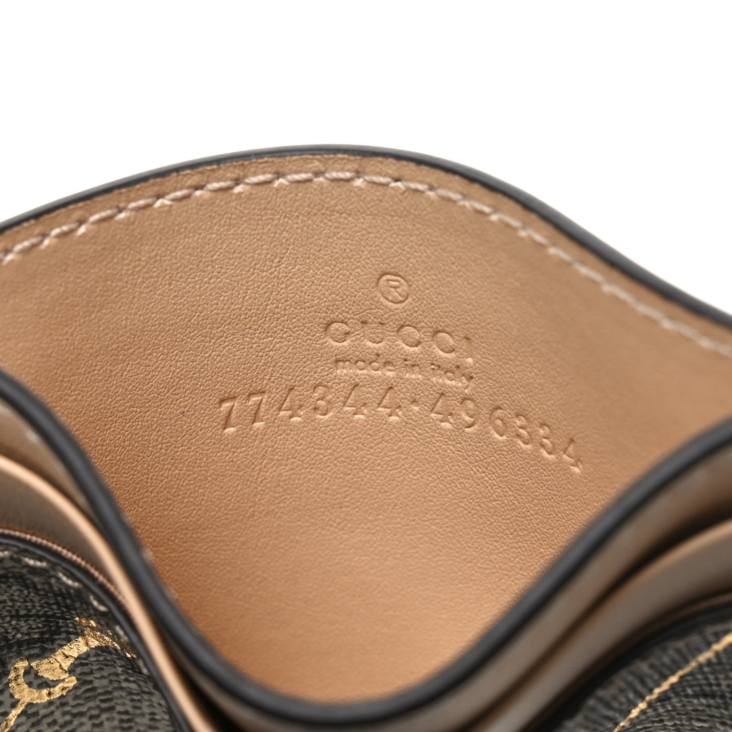 Gucci GG Supreme Monogram Horsebit Card Holder Beige 6 of 6