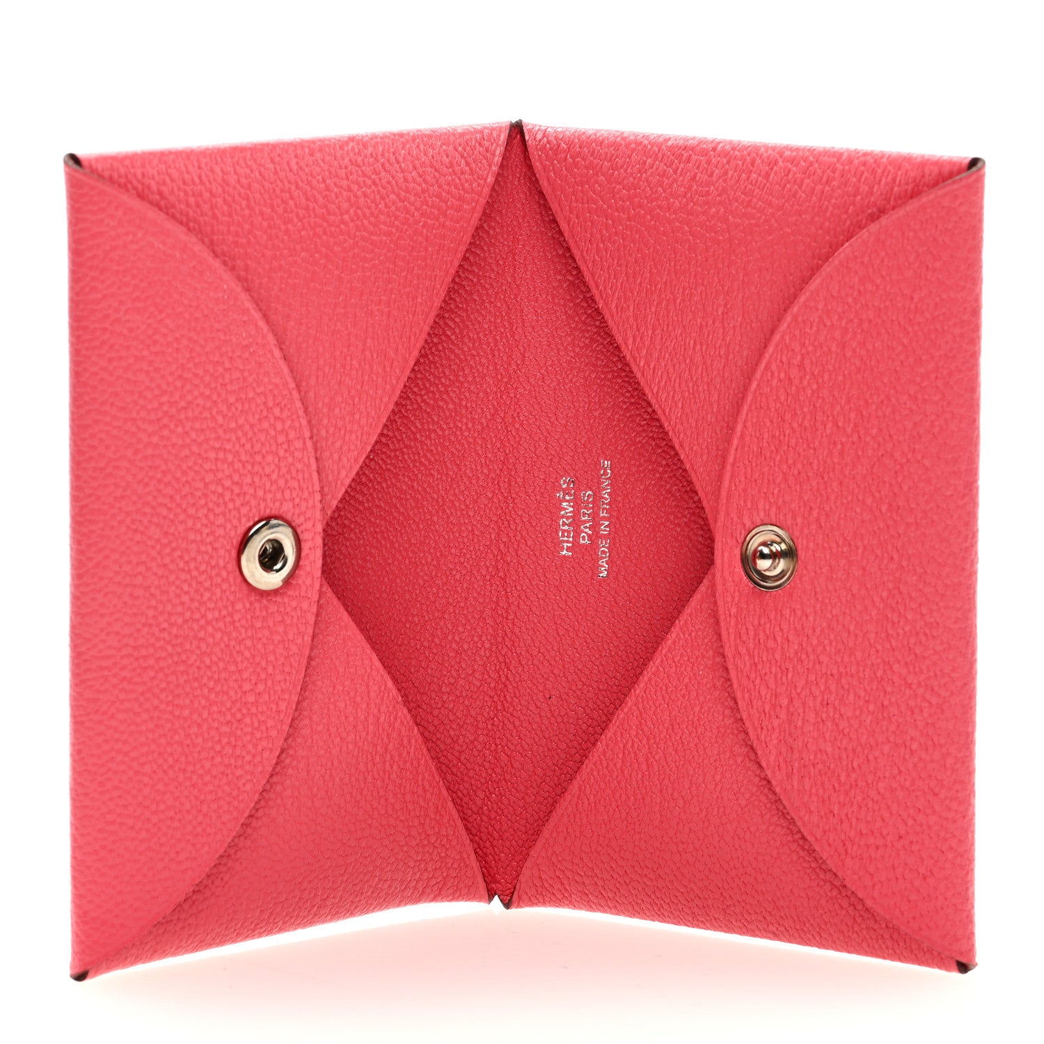 Hermes Chevre Mysore Calvi Card Case Rose Lipstick 5 of 8