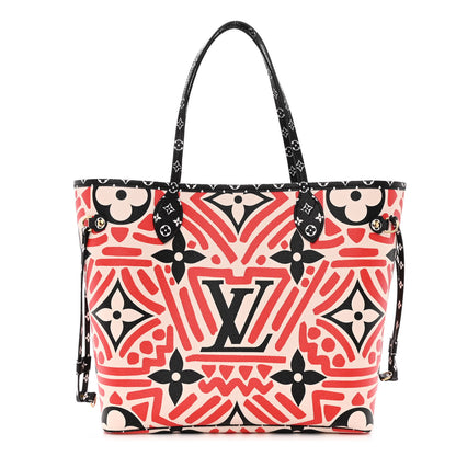 Louis Vuitton Monogram Giant Crafty Neverfull MM Creme Rouge Black 3 of 10